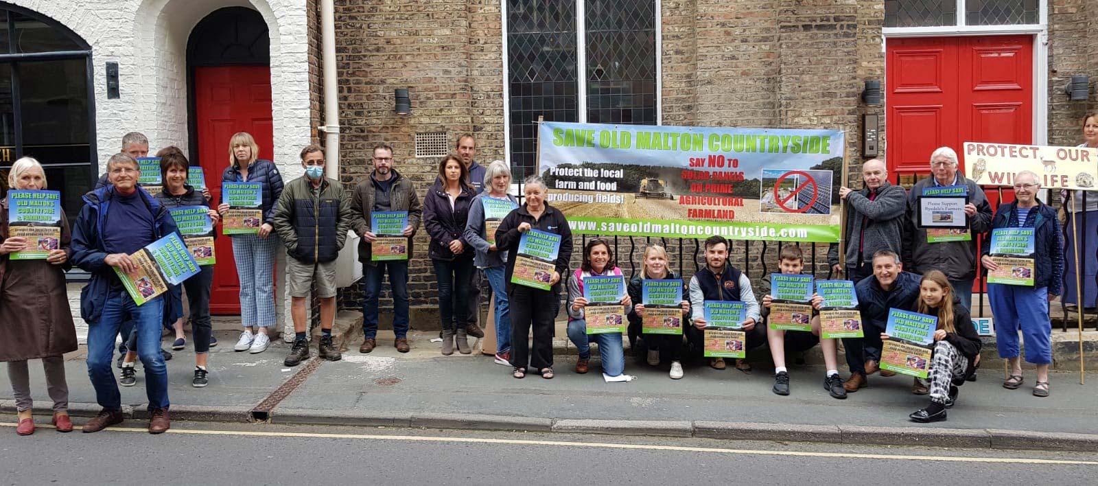 Protestors outside Malton Town Council Meeting 30th June Protestors outside Malton Town Council Meeting 30th June