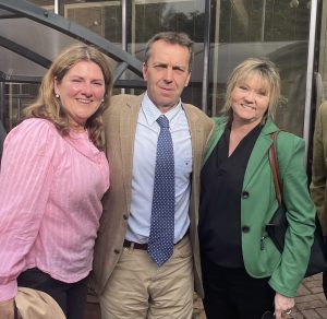 Rob & Emma Sturdy with Councillor Lindsay Burr